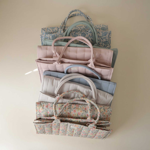 Mushie -  Diaper Caddy - Pastel Blooms