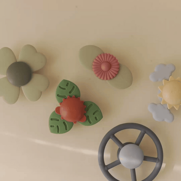 Mushie - Dino Suction Spinner Toy
