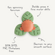 Mushie - Dino Suction Spinner Toy