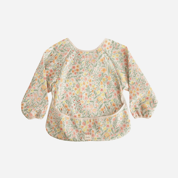 Mushie - Long Sleeve Bib - Pastel Blooms
