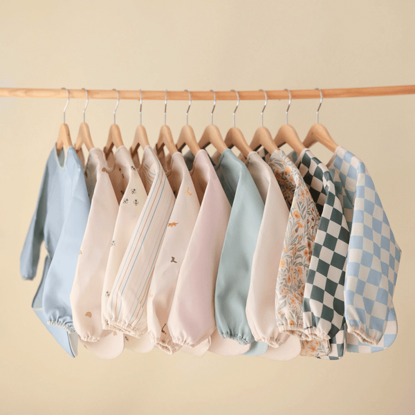 Mushie - Long Sleeve Bib - Pastel Blooms