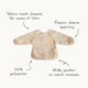 Mushie - Long Sleeve Bib - Pastel Blooms