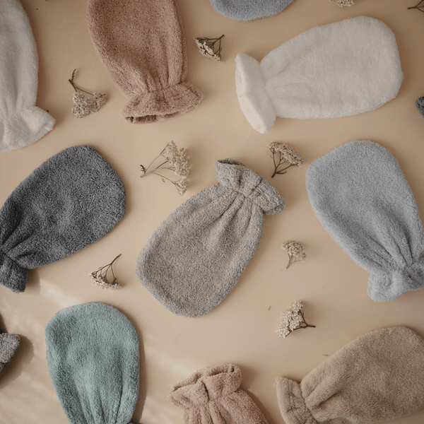 Mushie - Organic Cotton Bath Mitt 2-Pack - Blush