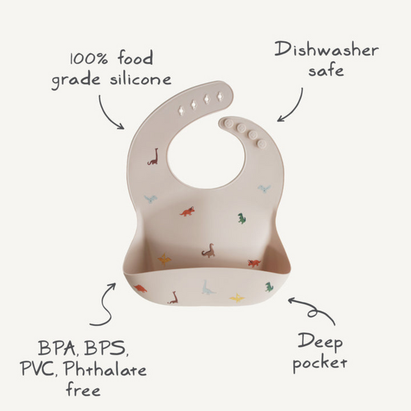 Mushie - Silicone Baby Bib - Boat