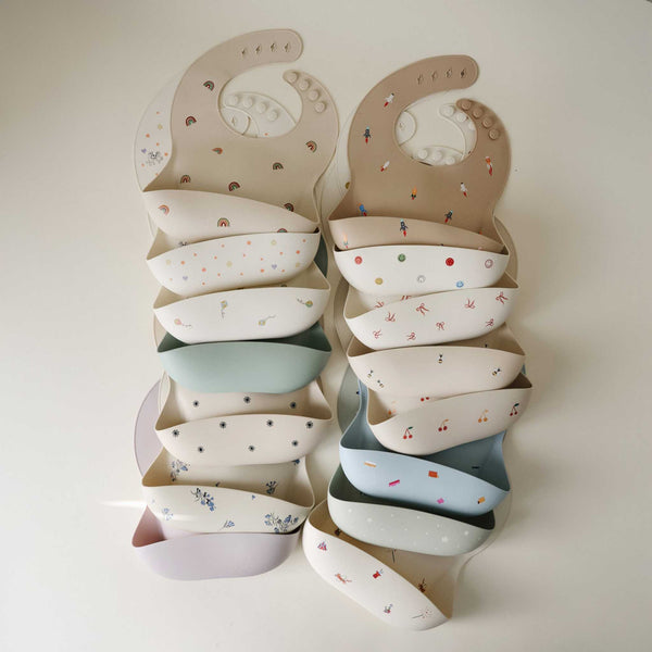 Mushie - Silicone Baby Bib - Bows