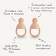 Mushie - Silicone Fresh Food Feeder - 2 Pack (3 Colors)
