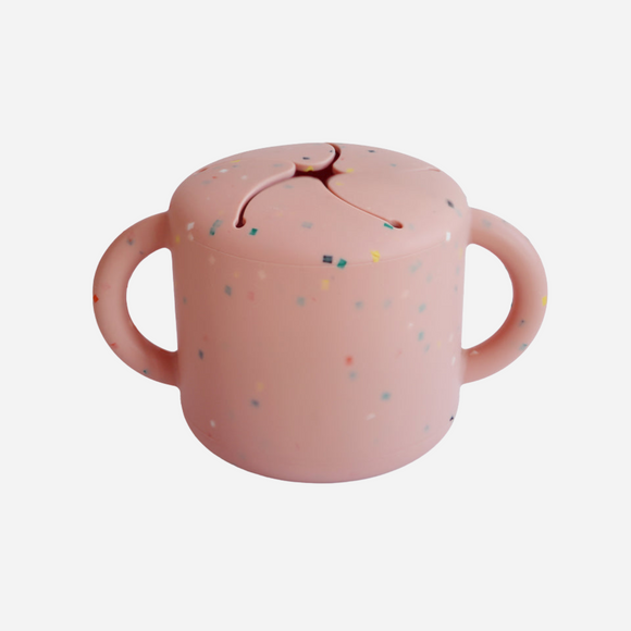 Mushie - Snack Cup - Powder Pink Confetti