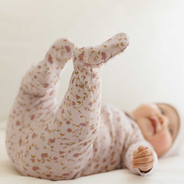 Mushie - Zip Long Sleeve Sleeper Footie - Garden