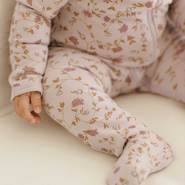 Mushie - Zip Long Sleeve Sleeper Footie - Garden