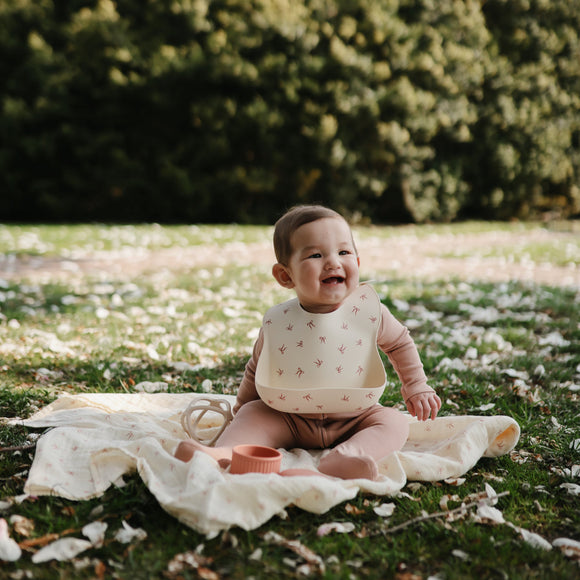 Mushie - Silicone Baby Bib - Bows