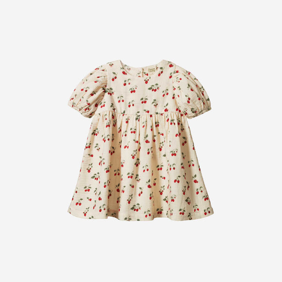 Nature Baby - Albertine Muslin Dress - Strawberry Blush