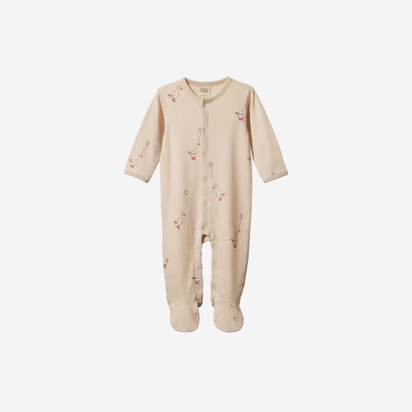 Nature Baby - Cotton Stretch & Grow - Goose Lullaby Print