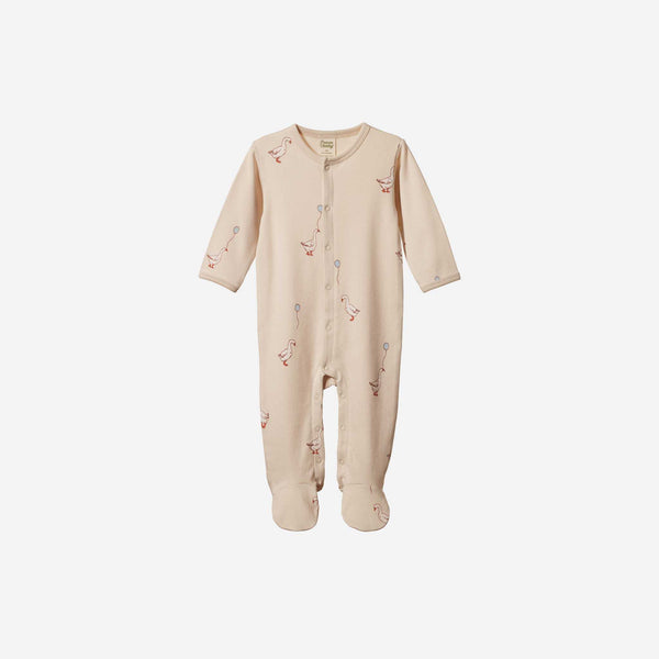 Nature Baby - Cotton Stretch & Grow - Goose Lullaby Print