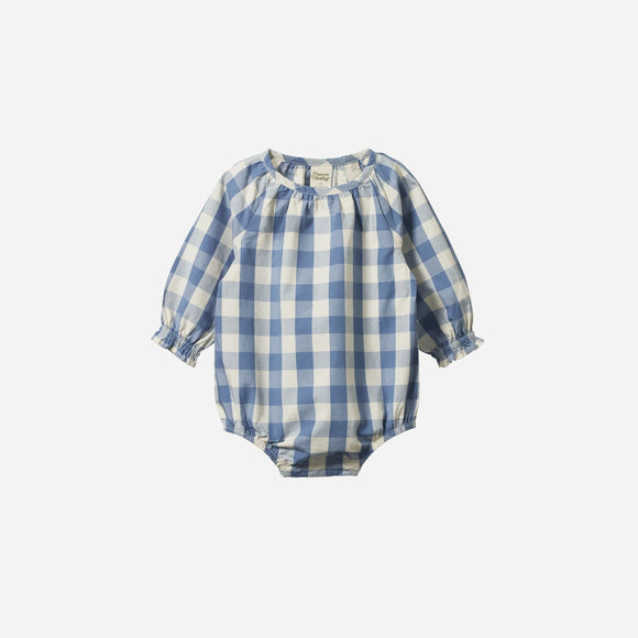 Nature Baby - Meadow Bodysuit Gingham - Bluebell Check