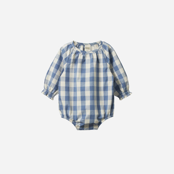 Nature Baby - Meadow Bodysuit Gingham - Bluebell Check