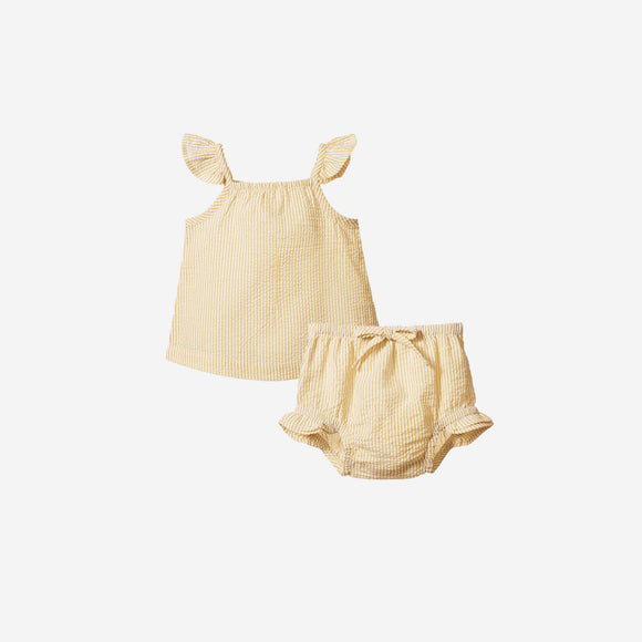 Nature Baby - Petal Gingham Set - Golden
