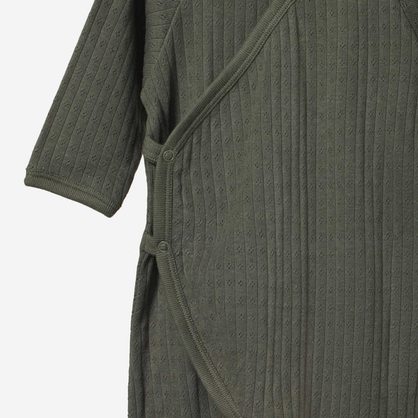 Nature Baby - Pointelle Kimono Stretch & Grow - Thyme
