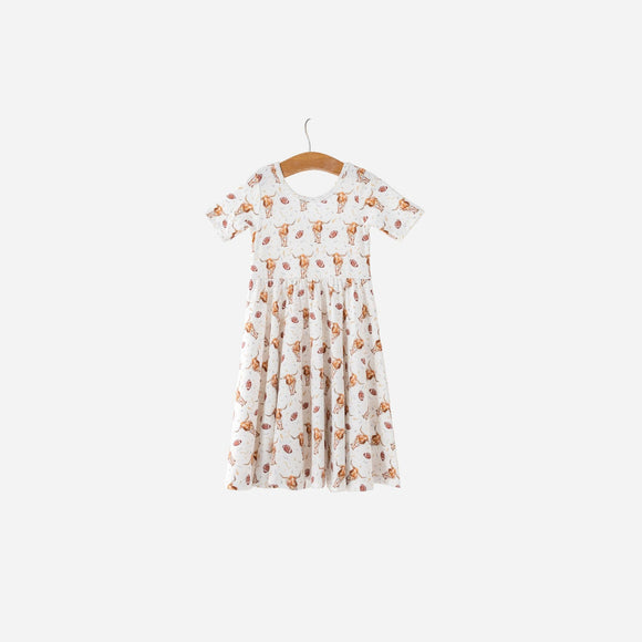 Nola Tawk - Kids Organic Cotton Twirl Dress - Kickoff in Texas