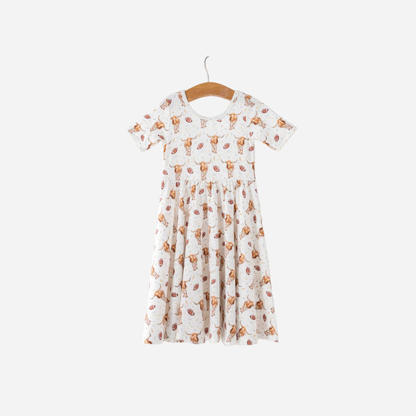 Nola Tawk - Kids Organic Cotton Twirl Dress - Kickoff in Texas