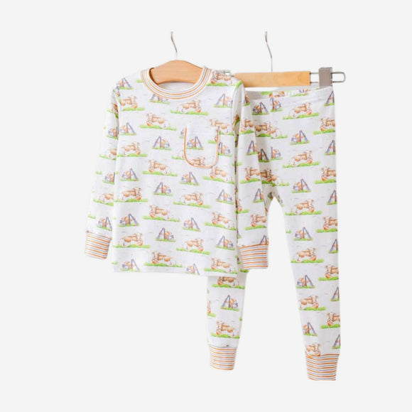 Nola Tawk - Organic Cotton Kids Pajamas Set - Mascot Mania / Texas