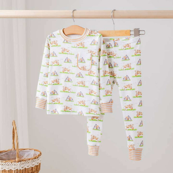 Nola Tawk - Organic Cotton Kids Pajamas Set - Mascot Mania / Texas