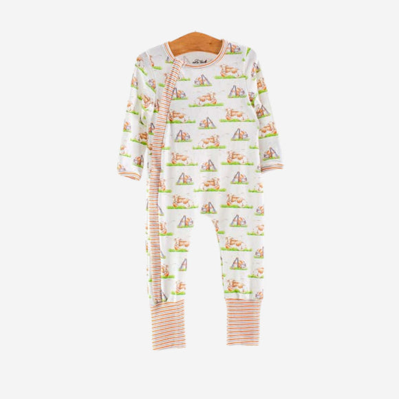 Nola Tawk - Organic Cotton Kids Zip Up Sleeper - Mascot Mania / Texas
