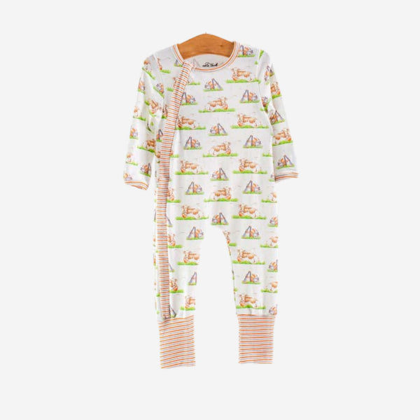 Nola Tawk - Organic Cotton Kids Zip Up Sleeper - Mascot Mania / Texas