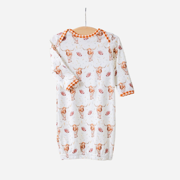 Nola Tawk - Organic Cotton Newborn Gown - Kickoff in Texas
