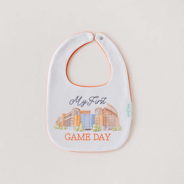 Nola Tawk - Texas Organic Cotton Baby Bib - My First Game Day