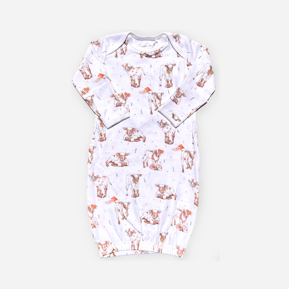 Texas' Most Valuable Calf Cotton Pajama - Newborn Gown