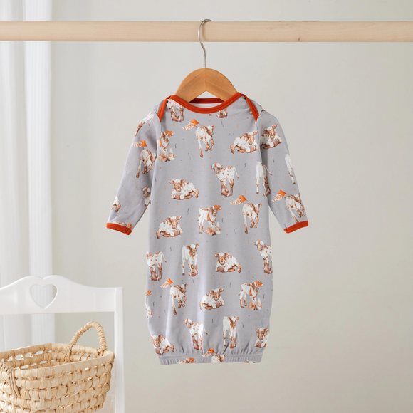 Nola Tawk - Texas' Most Valuable Calf Cotton Pajama - Newborn Gown