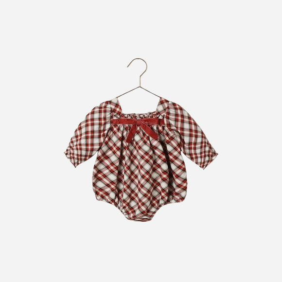 Noralee - Annette Romper - Holiday Tartan