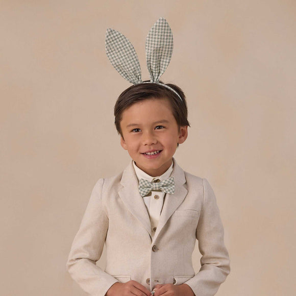 Noralee - Bunny Headband - Eucalyptus Check
