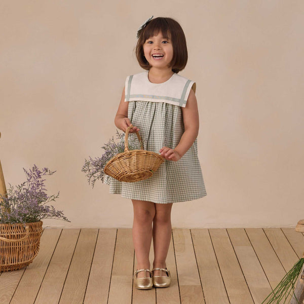 Noralee - Daisy Dress - Eucalyptus Check