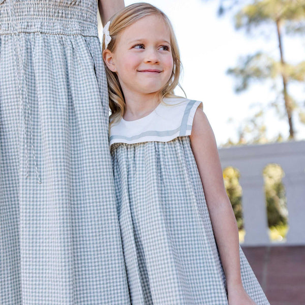 Noralee - Daisy Dress - Eucalyptus Check