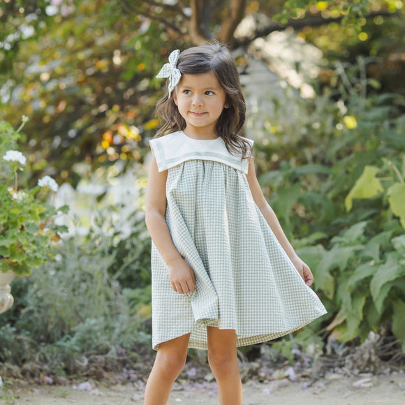 Noralee - Daisy Dress - Eucalyptus Check