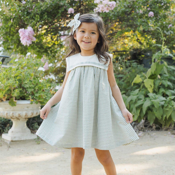 Noralee - Daisy Dress - Eucalyptus Check