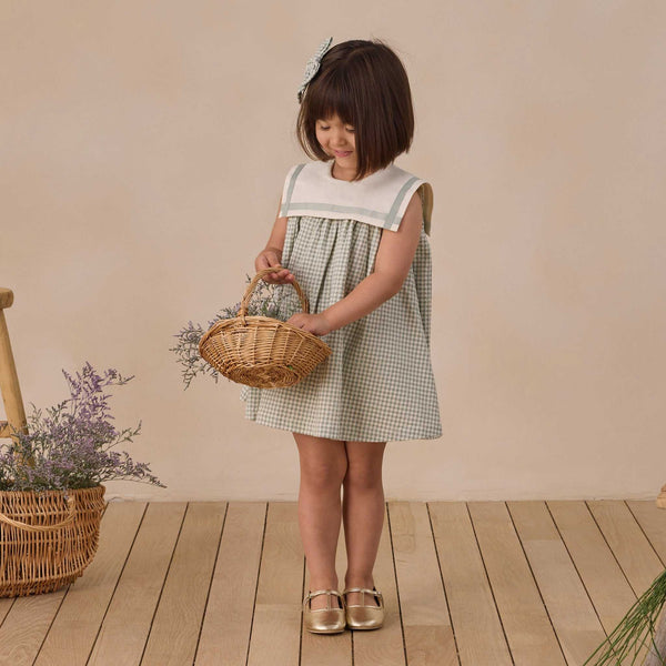 Noralee - Daisy Dress - Eucalyptus Check