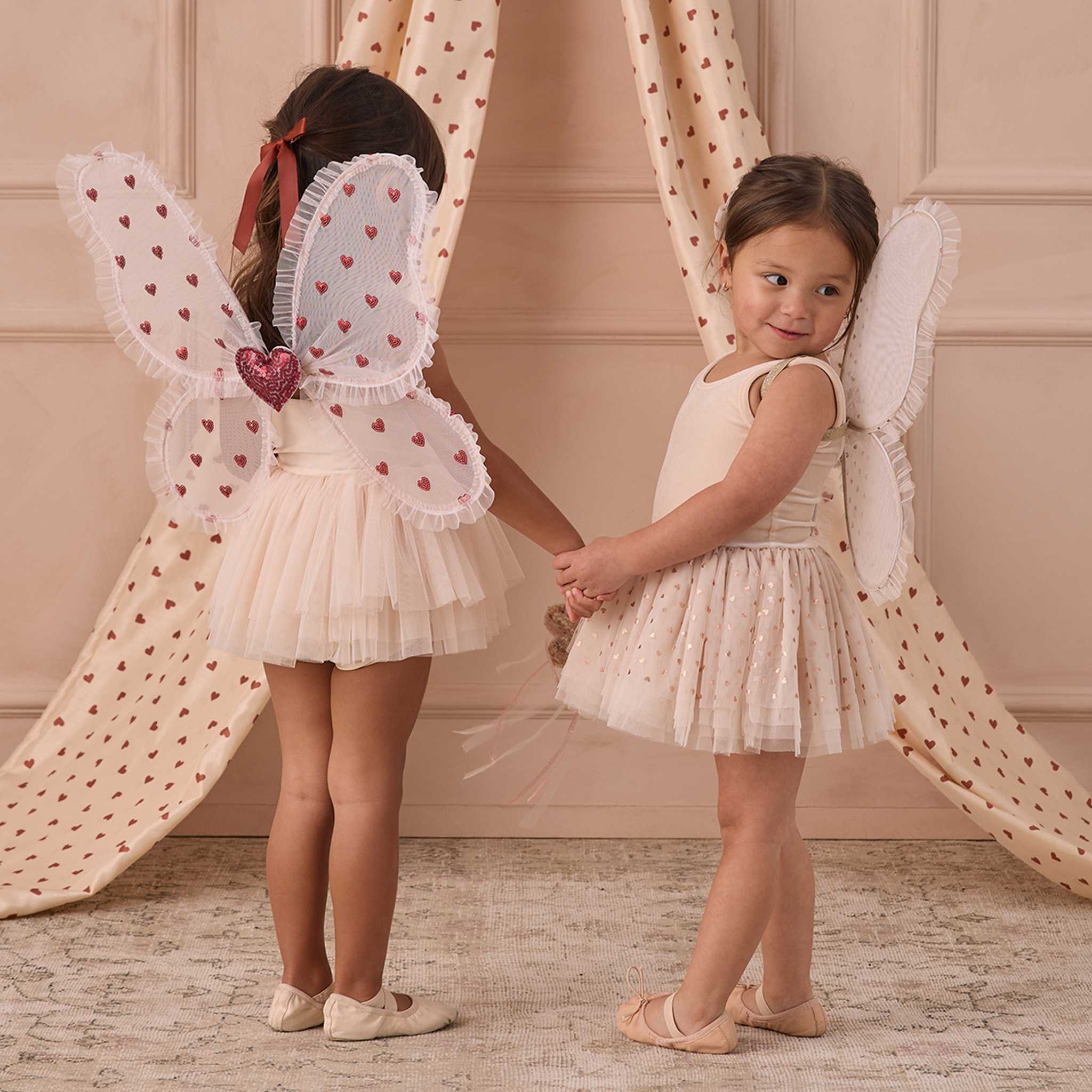 Noralee - Fairy Set Red Hearts | Dress-Up Wings & Wand Dearly Noralee - Fairy Set Red Hearts | Dress-Up Wings & Wand Dearly