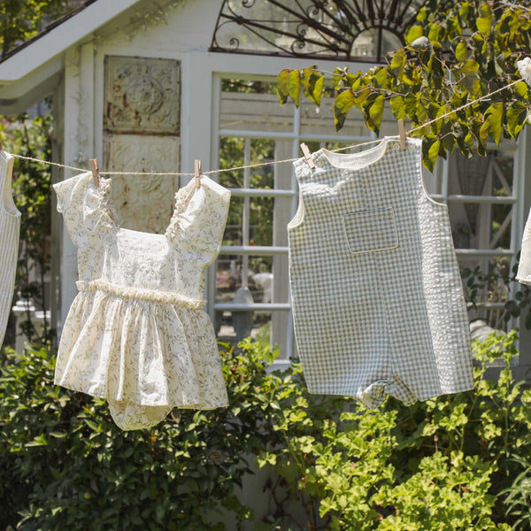 Noralee - Georgie Romper - Eucalyptus Check