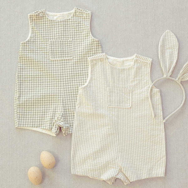 Noralee - Georgie Romper - Eucalyptus Check