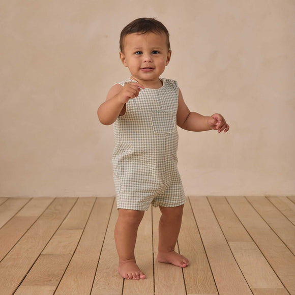 Noralee - Georgie Romper - Eucalyptus Check