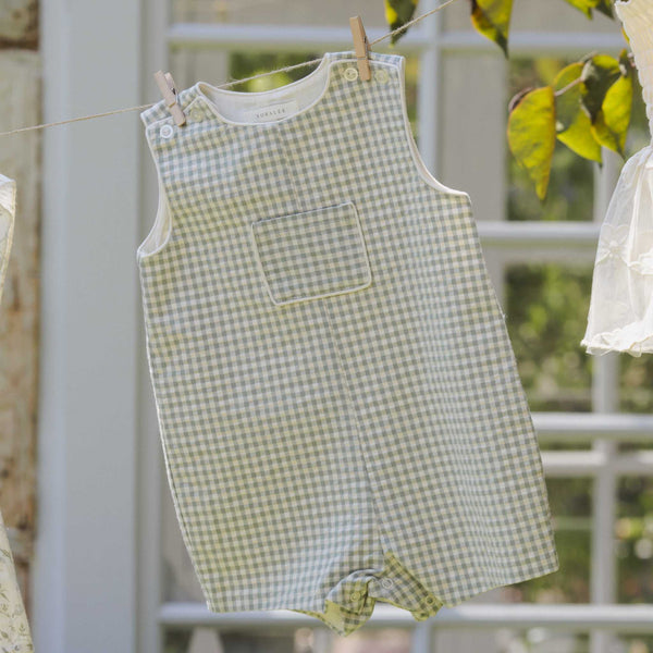 Noralee - Georgie Romper - Eucalyptus Check