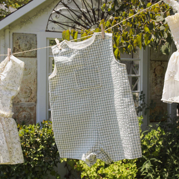 Noralee - Georgie Romper - Eucalyptus Check