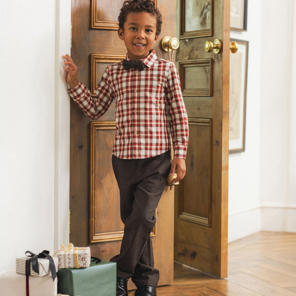 Noralee -  Harrison Button Down - Holiday Tartan
