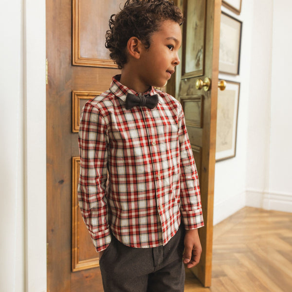Noralee -  Harrison Button Down - Holiday Tartan