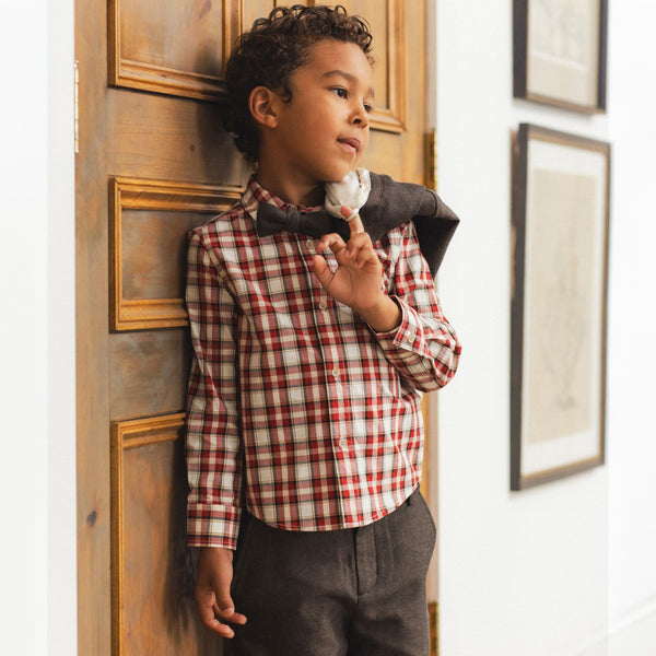 Noralee -  Harrison Button Down - Holiday Tartan