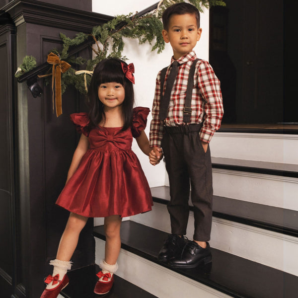 Noralee -  Harrison Button Down - Holiday Tartan