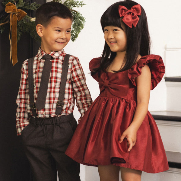Noralee -  Harrison Button Down - Holiday Tartan