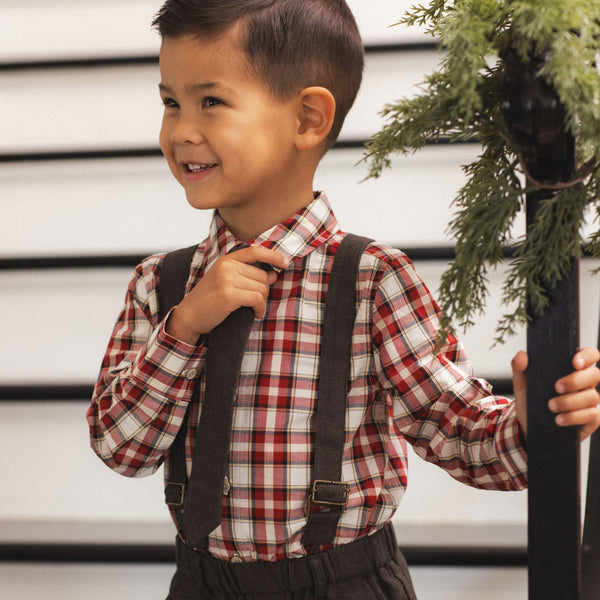 Noralee -  Harrison Button Down - Holiday Tartan